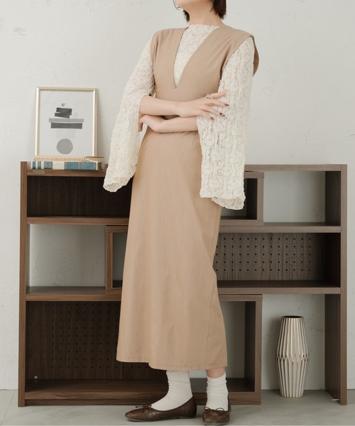 Ambre Ciel(アンブルシエル)の「アソート袖スリットレーストップス/【WEB/EC限定商品】(Tシャツ/カットソー・レディース・ダークブラウン/オレンジ/アイボリー・FREE)」の10枚目の写真