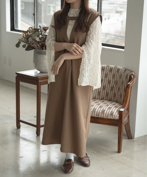 Ambre Ciel(アンブルシエル)の「アソート袖スリットレーストップス/【WEB/EC限定商品】(Tシャツ/カットソー・レディース・ダークブラウン/オレンジ/アイボリー・FREE)」の16枚目の写真