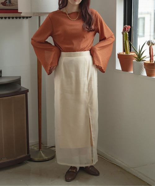 Ambre Ciel(アンブルシエル)の「アソート袖スリットレーストップス/【WEB/EC限定商品】(Tシャツ/カットソー・レディース・ダークブラウン/オレンジ/アイボリー・FREE)」の21枚目の写真