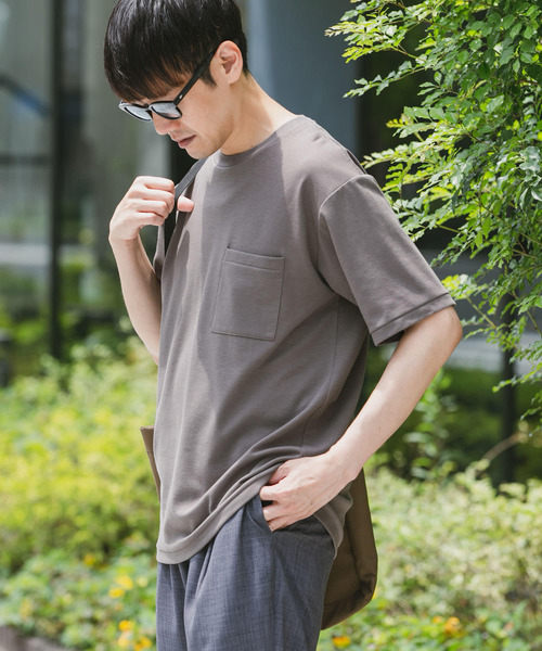 URBAN RESEARCH DOORS（アーバンリサーチドアーズ）の「『イージーケア』『毛玉防止』ポンチポケットTシャツ（Tシャツ/カットソー・メンズ・カーキ/ブルー/スミクロ/ホワイト/グリーン/ブルー系その他/グレー/グリーン系その他/ブラウン系その他/ピンク系その他・SMALL/MEDIUM/LARGE/X-LARGE）」の5枚目の写真