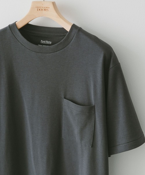 URBAN RESEARCH DOORS（アーバンリサーチドアーズ）の「『イージーケア』『毛玉防止』ポンチポケットTシャツ（Tシャツ/カットソー・メンズ・カーキ/ブルー/スミクロ/ホワイト/グリーン/ブルー系その他/グレー/グリーン系その他/ブラウン系その他/ピンク系その他・SMALL/MEDIUM/LARGE/X-LARGE）」の3枚目の写真
