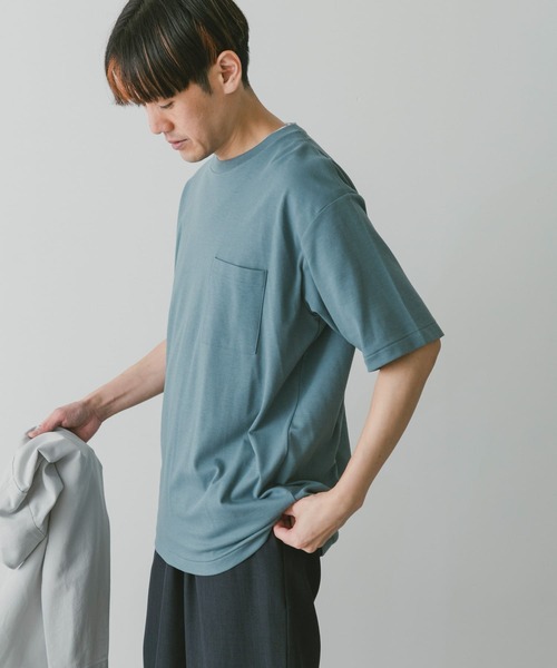 URBAN RESEARCH DOORS（アーバンリサーチドアーズ）の「『イージーケア』『毛玉防止』ポンチポケットTシャツ（Tシャツ/カットソー・メンズ・カーキ/ブルー/スミクロ/ホワイト/グリーン/ブルー系その他/グレー/グリーン系その他/ブラウン系その他/ピンク系その他・SMALL/MEDIUM/LARGE/X-LARGE）」の22枚目の写真