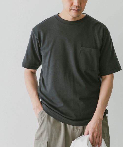 URBAN RESEARCH DOORS（アーバンリサーチドアーズ）の「『イージーケア』『毛玉防止』ポンチポケットTシャツ（Tシャツ/カットソー・メンズ・カーキ/ブルー/スミクロ/ホワイト/グリーン/ブルー系その他/グレー/グリーン系その他/ブラウン系その他/ピンク系その他・SMALL/MEDIUM/LARGE/X-LARGE）」の15枚目の写真