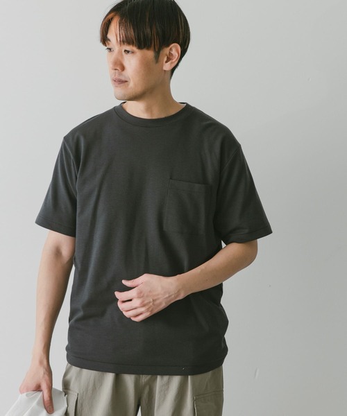 URBAN RESEARCH DOORS（アーバンリサーチドアーズ）の「『イージーケア』『毛玉防止』ポンチポケットTシャツ（Tシャツ/カットソー・メンズ・カーキ/ブルー/スミクロ/ホワイト/グリーン/ブルー系その他/グレー/グリーン系その他/ブラウン系その他/ピンク系その他・SMALL/MEDIUM/LARGE/X-LARGE）」の14枚目の写真