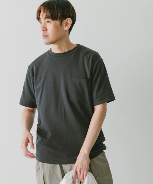 URBAN RESEARCH DOORS（アーバンリサーチドアーズ）の「『イージーケア』『毛玉防止』ポンチポケットTシャツ（Tシャツ/カットソー・メンズ・カーキ/ブルー/スミクロ/ホワイト/グリーン/ブルー系その他/グレー/グリーン系その他/ブラウン系その他/ピンク系その他・SMALL/MEDIUM/LARGE/X-LARGE）」の13枚目の写真