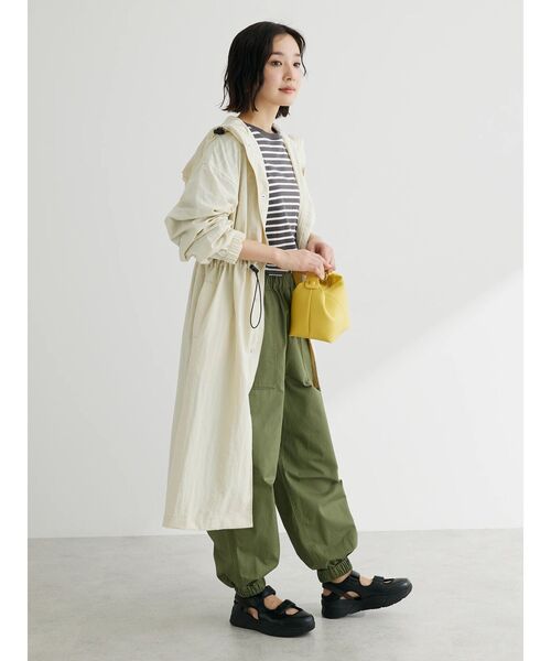 Green Parks(グリーンパークス)の「フーデットロングコート(その他アウター・レディース・オレンジ/ホワイト系その他2/ブルーグリーン・FREE)」の6枚目の写真