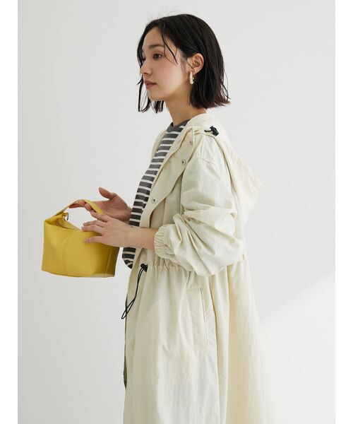 Green Parks(グリーンパークス)の「フーデットロングコート(その他アウター・レディース・オレンジ/ホワイト系その他2/ブルーグリーン・FREE)」の9枚目の写真