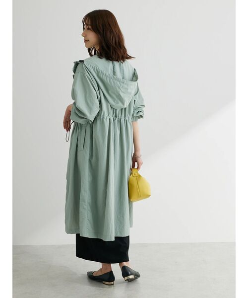 Green Parks(グリーンパークス)の「フーデットロングコート(その他アウター・レディース・オレンジ/ホワイト系その他2/ブルーグリーン・FREE)」の17枚目の写真