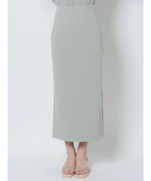 LAGUNAMOON（ラグナムーン）の「ラップスリットニットスカート（スカート・レディース・アイボリー/ライトブルー/ブラック・SMALL/MEDIUM）」の5枚目の写真