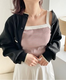 ボーダーリブタンクトップ 704138