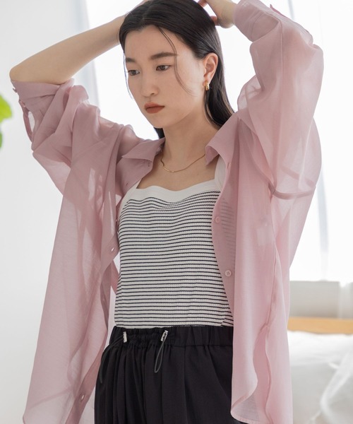 ❌LOWRYS FARM好き(❁ᴗ͈ˬᴗ͈)　タンクトップ LOWRYS FARM（ローリーズファーム）の「2WAYストライプ