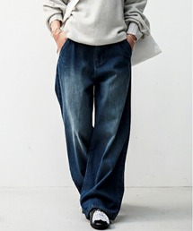 and it_（アンドイット）の「シルエットがきれいなワイドストレートデニムパンツ（デニムパンツ）」