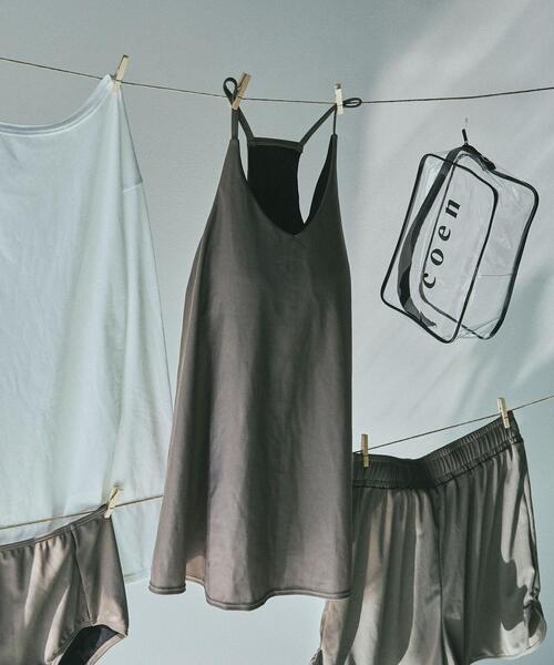 【WEB限定】クリアポーチ付きフレアキャミスイムウエア4点セット