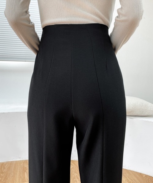 ABITOKYO（アビトーキョー）の「2wayセンターピンタック裾ファスナースリットセミワイドパンツ（その他パンツ・レディース・ブラック/ベージュ/ブラウン/グリーン・S/M/L）」の15枚目の写真