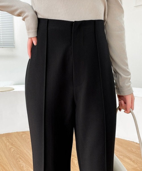 ABITOKYO（アビトーキョー）の「2wayセンターピンタック裾ファスナースリットセミワイドパンツ（その他パンツ・レディース・ブラック/ベージュ/ブラウン/グリーン・S/M/L）」の6枚目の写真