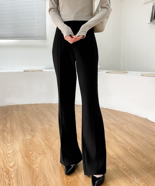 ABITOKYO（アビトーキョー）の「2wayセンターピンタック裾ファスナースリットセミワイドパンツ（その他パンツ・レディース・ブラック/ベージュ/ブラウン/グリーン・S/M/L）」の7枚目の写真