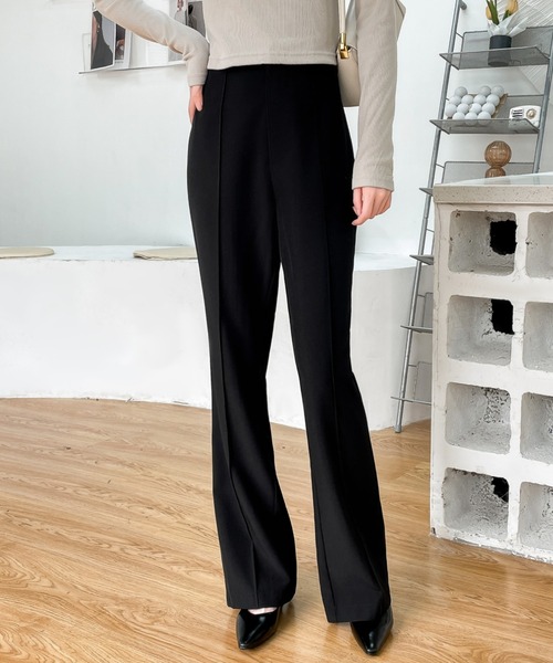 ABITOKYO（アビトーキョー）の「2wayセンターピンタック裾ファスナースリットセミワイドパンツ（その他パンツ・レディース・ブラック/ベージュ/ブラウン/グリーン・S/M/L）」の9枚目の写真