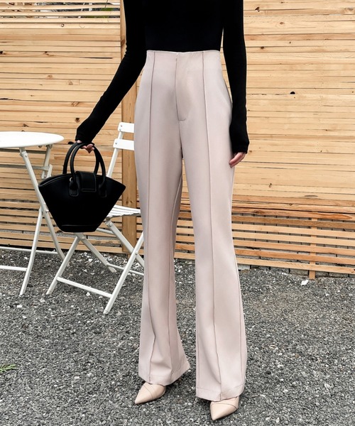 ABITOKYO（アビトーキョー）の「2wayセンターピンタック裾ファスナースリットセミワイドパンツ（その他パンツ・レディース・ブラック/ベージュ/ブラウン/グリーン・S/M/L）」の18枚目の写真