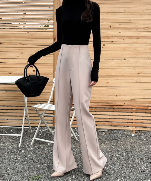 ABITOKYO（アビトーキョー）の「2wayセンターピンタック裾ファスナースリットセミワイドパンツ（その他パンツ・レディース・ブラック/ベージュ/ブラウン/グリーン・S/M/L）」の19枚目の写真