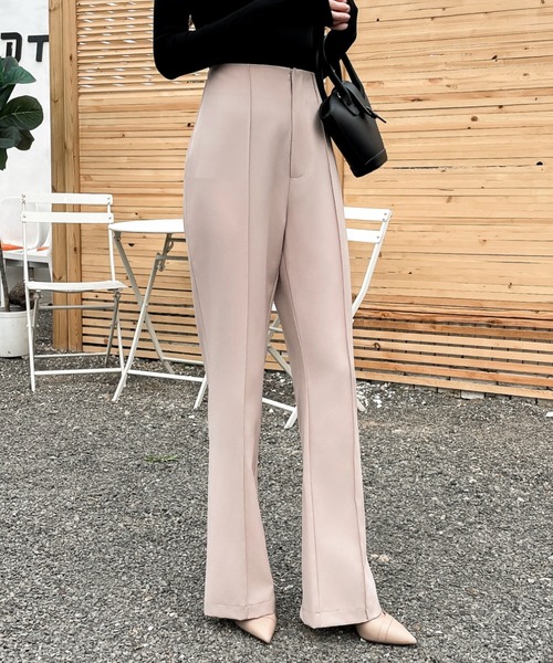 ABITOKYO（アビトーキョー）の「2wayセンターピンタック裾ファスナースリットセミワイドパンツ（その他パンツ・レディース・ブラック/ベージュ/ブラウン/グリーン・S/M/L）」の22枚目の写真