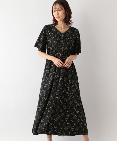 GLOBAL WORK（グローバルワーク）の「さらさらリラックススタイルアップワンピース半袖/163804（ワンピース・レディース・ブラック系その他2/ベージュ系その他/ネイビー系/ベージュ系その他2/ホワイト系その他/ブラック系その他/ブラック系その他3・MEDIUM/LARGE）」の7枚目の写真