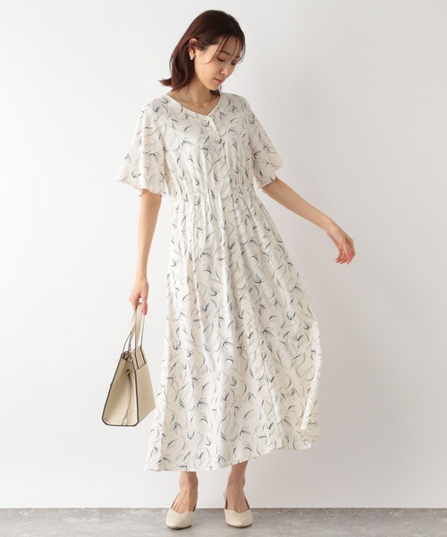 GLOBAL WORK（グローバルワーク）の「さらさらリラックススタイルアップワンピース半袖/163804（ワンピース・レディース・ブラック系その他2/ベージュ系その他/ネイビー系/ベージュ系その他2/ホワイト系その他/ブラック系その他/ブラック系その他3・MEDIUM/LARGE）」の8枚目の写真