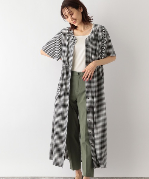 GLOBAL WORK（グローバルワーク）の「さらさらリラックススタイルアップワンピース半袖/163804（ワンピース・レディース・ブラック系その他2/ベージュ系その他/ネイビー系/ベージュ系その他2/ホワイト系その他/ブラック系その他/ブラック系その他3・MEDIUM/LARGE）」の16枚目の写真