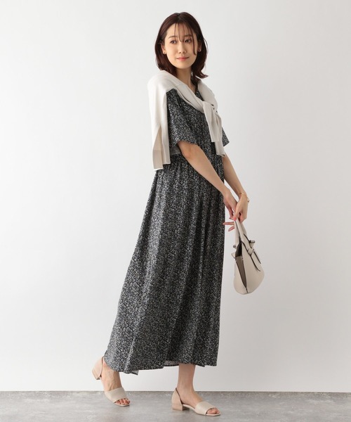 GLOBAL WORK（グローバルワーク）の「さらさらリラックススタイルアップワンピース半袖/163804（ワンピース・レディース・ブラック系その他2/ベージュ系その他/ネイビー系/ベージュ系その他2/ホワイト系その他/ブラック系その他/ブラック系その他3・MEDIUM/LARGE）」の20枚目の写真