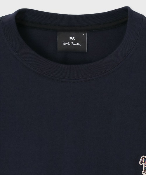 PS Paul Smith(ピーエスポールスミス)の「“Sports Stripe Zebra” ワンポイントTシャツ / 132506 011R(Tシャツ/カットソー・メンズ・ネイビー/ダークオリーブ/オレンジ/ライトグリーン/ホワイト/ライトブルー/ブラック・SMALL/MEDIUM/LARGE/X-LARGE/XX-LARGE)」の8枚目の写真