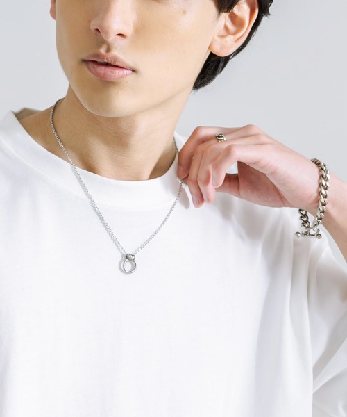 Rocky Monroe（ロッキーモンロー）の「ステンレスチェーン×合金チャームネックレス（ネックレス・メンズ・E/B/F/D/A/C・FREE）」の7枚目の写真