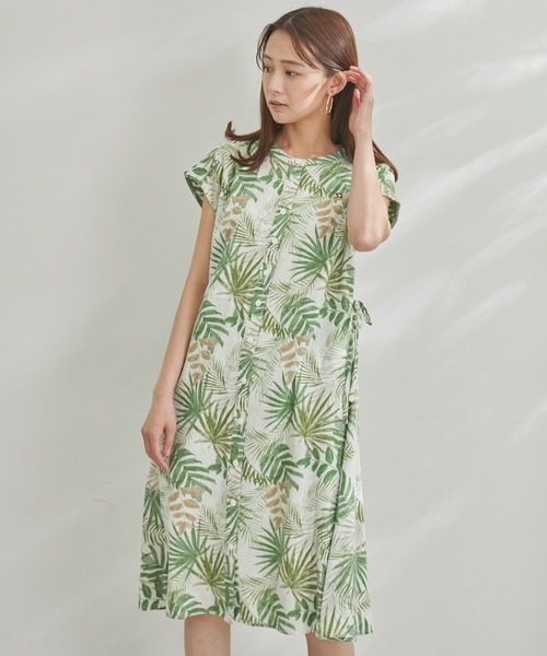 Arnold Palmer(アーノルドパーマー)の「フレンチスリーブ リゾート シャツ ワンピース(シャツワンピース・レディース・グリーン系その他/ネイビー/ブラック系その他/ブラウン・L/S/M)」の21枚目の写真