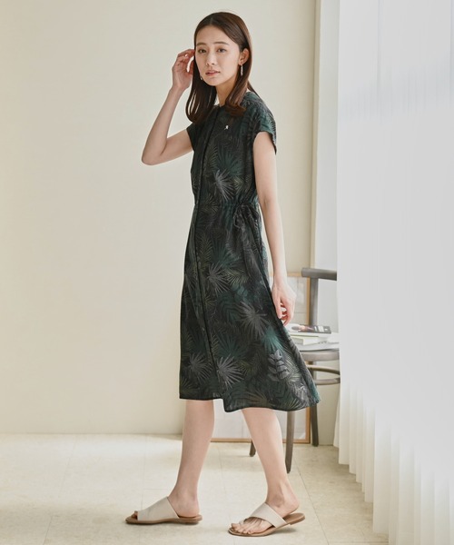 Arnold Palmer(アーノルドパーマー)の「フレンチスリーブ リゾート シャツ ワンピース(シャツワンピース・レディース・グリーン系その他/ネイビー/ブラック系その他/ブラウン・L/S/M)」の15枚目の写真