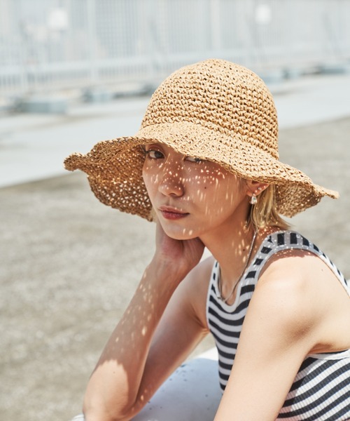 Auntie Rosa Holiday(アンティローザホリデー)の「ラフィアハット(ハット・レディース・ベージュ・FREE)」の6枚目の写真