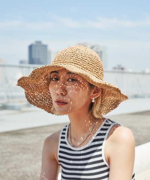 Auntie Rosa Holiday(アンティローザホリデー)の「ラフィアハット(ハット・レディース・ベージュ・FREE)」の7枚目の写真
