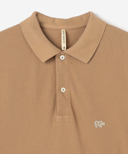 Scye(サイ)の「SCYE BASICS | 〈別注〉鹿の子ポロシャツ MEN(ポロシャツ・メンズ・ダークグリーン/ブラウン系その他/チャコール・36/38/40)」の8枚目の写真