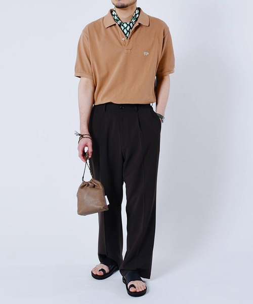 Scye(サイ)の「SCYE BASICS | 〈別注〉鹿の子ポロシャツ MEN(ポロシャツ・メンズ・ダークグリーン/ブラウン系その他/チャコール・36/38/40)」の6枚目の写真