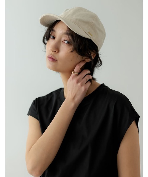 Re:EDIT（リエディ）の「ゴールドモチーフキャップ（キャップ・レディース・ブラック/イエロー/ブルー系その他/アイボリー・FREE）」の5枚目の写真