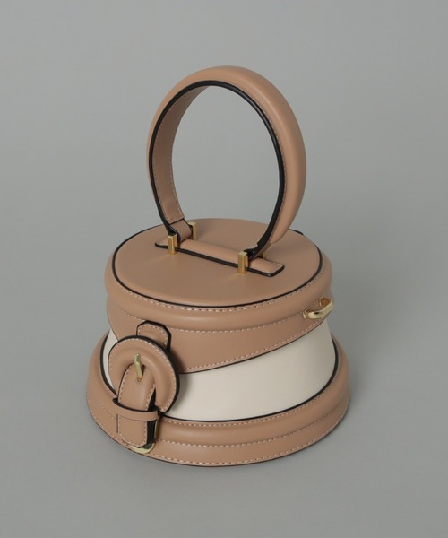 Olu.（オルドット）の「ラウンドレトロボックスバッグ（ハンドバッグ・レディース・ホワイト×ブラウン・FREE）」の19枚目の写真