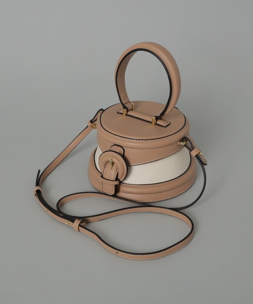 Olu.（オルドット）の「ラウンドレトロボックスバッグ（ハンドバッグ・レディース・ホワイト×ブラウン・FREE）」の21枚目の写真