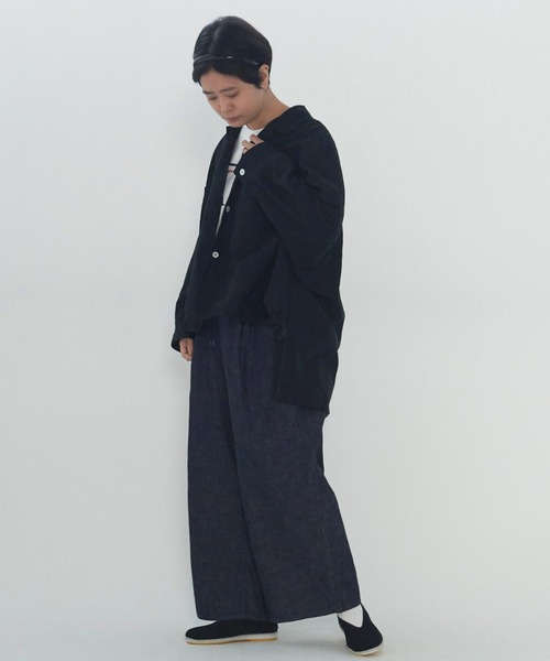 yuni（ユニ ）の「8ozデニムワイドイージーパンツ（デニムパンツ