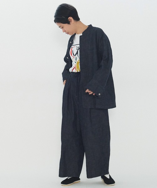 yuni（ユニ ）の「8ozデニムワイドイージーパンツ（デニムパンツ