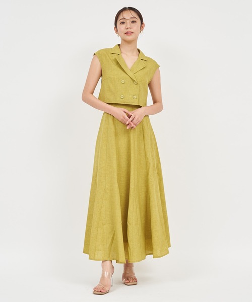 ROYAL PARTY（ロイヤルパーティー）の「リネン風フレンチスリーブブラウス（シャツ/ブラウス・レディース・グリーン/ブラック/オフホワイト・FREE）」の22枚目の写真