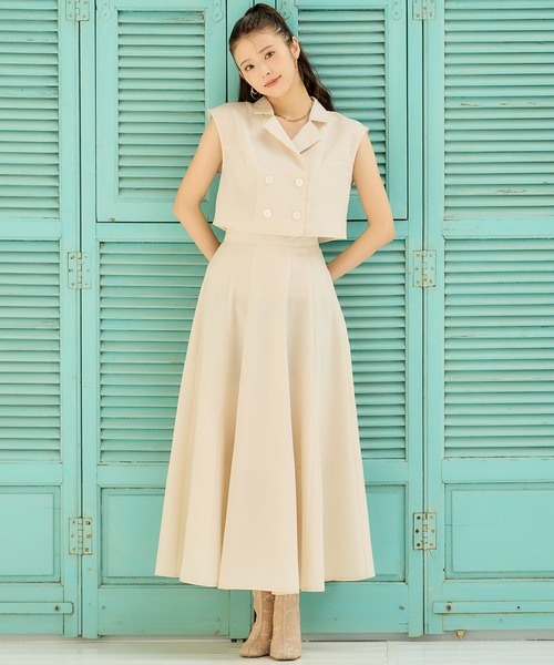 ROYAL PARTY（ロイヤルパーティー）の「リネン風フレンチスリーブブラウス（シャツ/ブラウス・レディース・グリーン/ブラック/オフホワイト・FREE）」の14枚目の写真