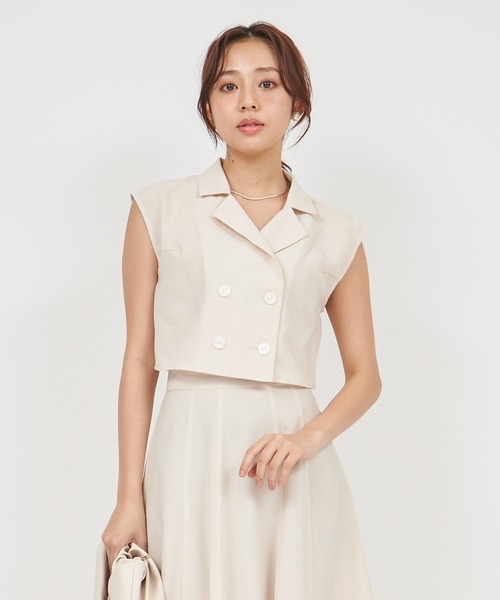 ROYAL PARTY（ロイヤルパーティー）の「リネン風フレンチスリーブブラウス（シャツ/ブラウス・レディース・グリーン/ブラック/オフホワイト・FREE）」の19枚目の写真