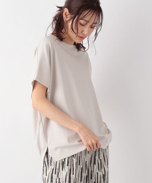 GLOBAL WORK（グローバルワーク）の「なめらかタッチドルマンプルオーバー/177520（Tシャツ/カットソー・レディース・ライトグレー/ブラック/オフホワイト/ブルー/モカ・MEDIUM/LARGE）」の3枚目の写真