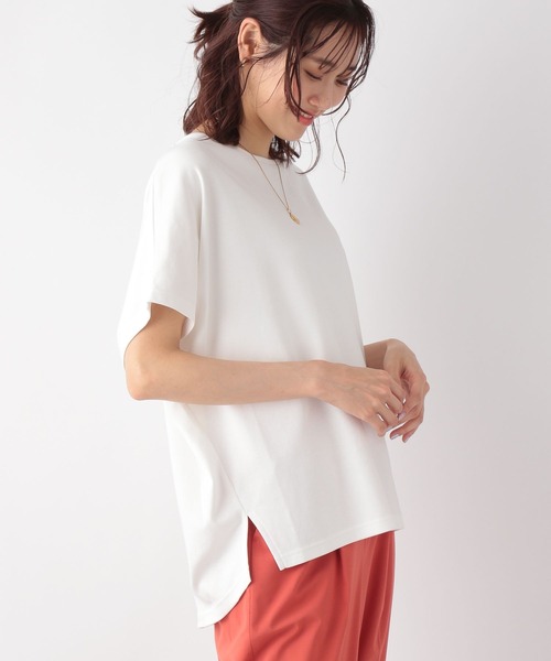 GLOBAL WORK（グローバルワーク）の「なめらかタッチドルマンプルオーバー/177520（Tシャツ/カットソー・レディース・ライトグレー/ブラック/オフホワイト/ブルー/モカ・MEDIUM/LARGE）」の10枚目の写真