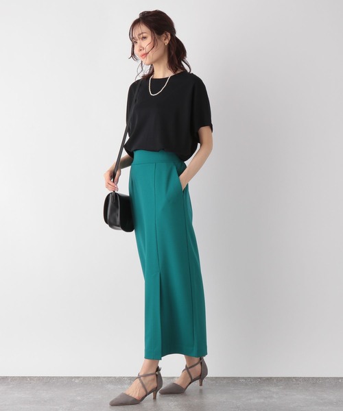 GLOBAL WORK（グローバルワーク）の「なめらかタッチドルマンプルオーバー/177520（Tシャツ/カットソー・レディース・ライトグレー/ブラック/オフホワイト/ブルー/モカ・MEDIUM/LARGE）」の13枚目の写真