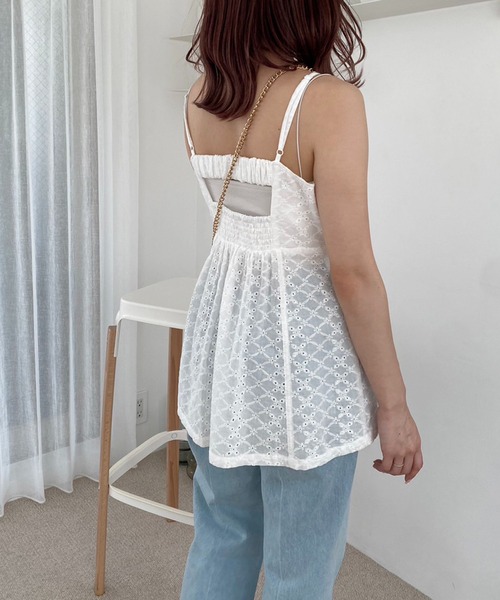 one after another NICE CLAUP（ワンアフターアナザーナイスクラップ）の「デニムアソートビスチェ（キャミソール・レディース・オフホワイト/ブルー/その他・FREE）」の6枚目の写真