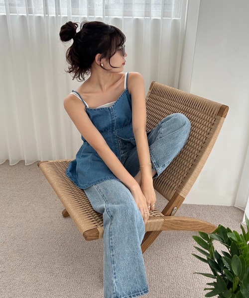 one after another NICE CLAUP（ワンアフターアナザーナイスクラップ）の「デニムアソートビスチェ（キャミソール・レディース・オフホワイト/ブルー/その他・FREE）」の13枚目の写真