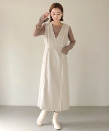 CLEIO | 【CLEIO】ツイードフリンジワンピース(ドレス)